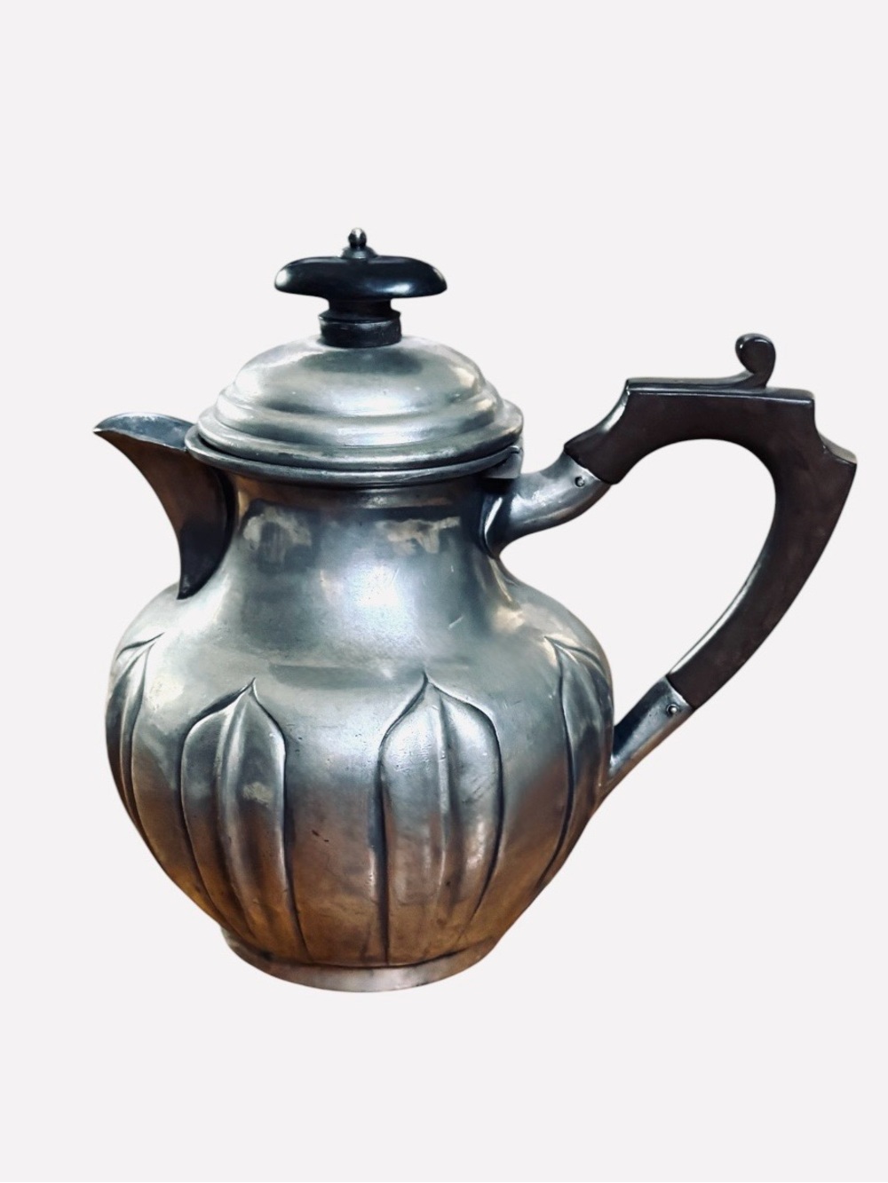 ANTIQUE➕1800’s Pewter Rococo Teapot